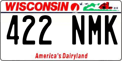 WI license plate 422NMK