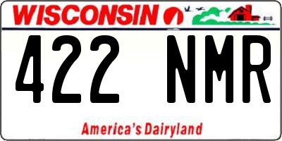 WI license plate 422NMR