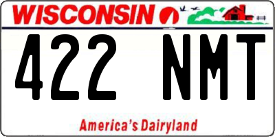 WI license plate 422NMT