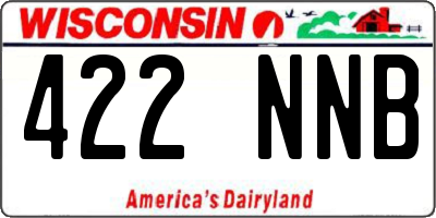 WI license plate 422NNB