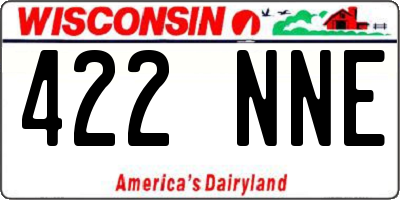 WI license plate 422NNE