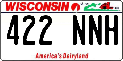 WI license plate 422NNH