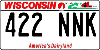 WI license plate 422NNK