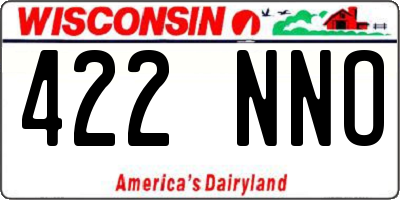 WI license plate 422NNO