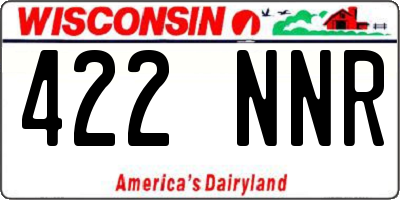 WI license plate 422NNR