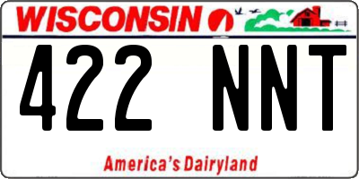 WI license plate 422NNT