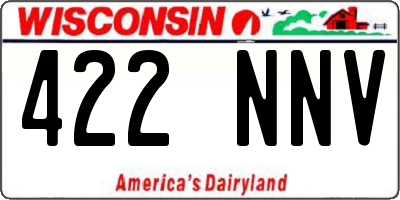 WI license plate 422NNV