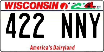 WI license plate 422NNY