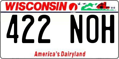 WI license plate 422NOH