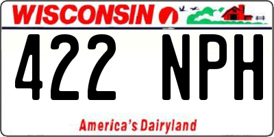 WI license plate 422NPH