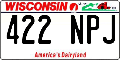 WI license plate 422NPJ