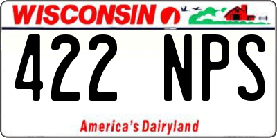 WI license plate 422NPS