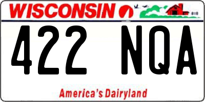 WI license plate 422NQA
