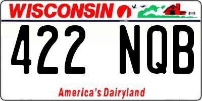 WI license plate 422NQB