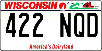 WI license plate 422NQD