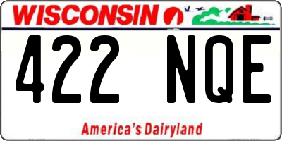 WI license plate 422NQE
