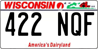 WI license plate 422NQF