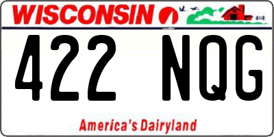 WI license plate 422NQG
