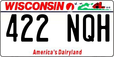 WI license plate 422NQH