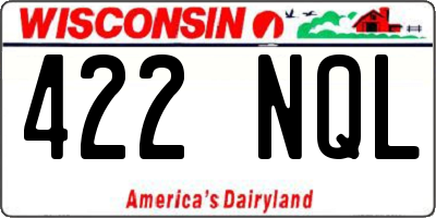 WI license plate 422NQL