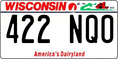 WI license plate 422NQO