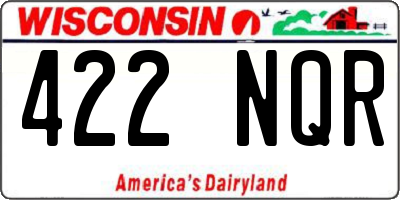 WI license plate 422NQR