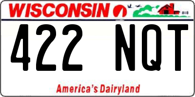 WI license plate 422NQT