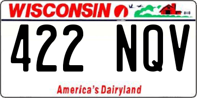 WI license plate 422NQV