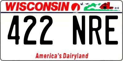 WI license plate 422NRE