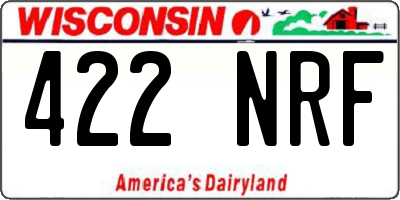 WI license plate 422NRF