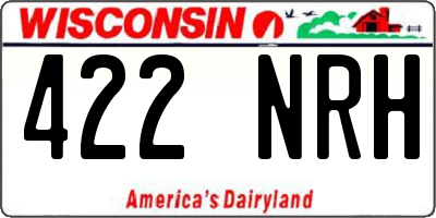 WI license plate 422NRH