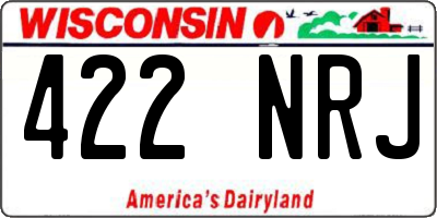 WI license plate 422NRJ