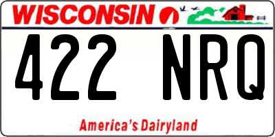 WI license plate 422NRQ