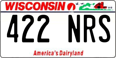 WI license plate 422NRS
