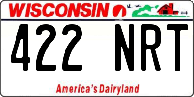 WI license plate 422NRT