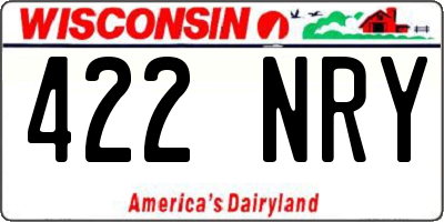 WI license plate 422NRY