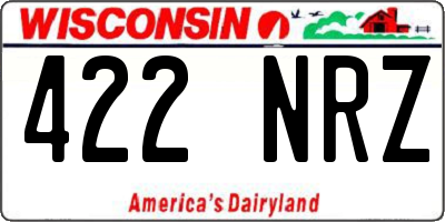 WI license plate 422NRZ