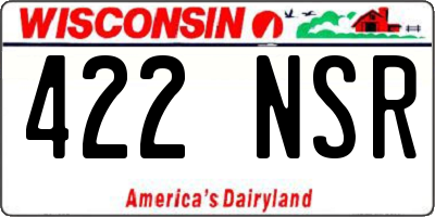 WI license plate 422NSR