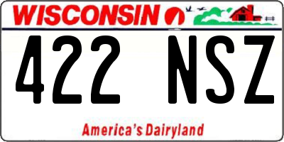 WI license plate 422NSZ