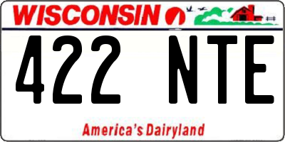 WI license plate 422NTE
