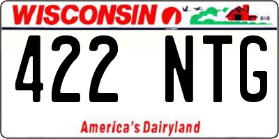 WI license plate 422NTG