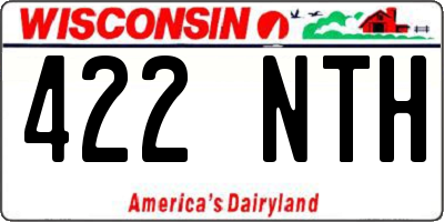 WI license plate 422NTH