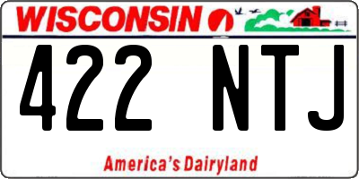 WI license plate 422NTJ