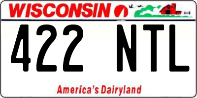 WI license plate 422NTL