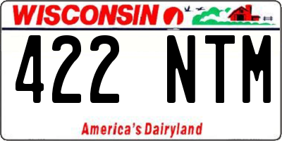 WI license plate 422NTM