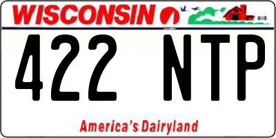 WI license plate 422NTP