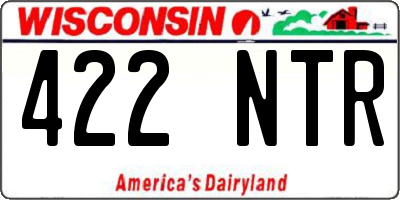 WI license plate 422NTR