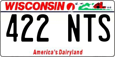 WI license plate 422NTS