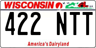 WI license plate 422NTT