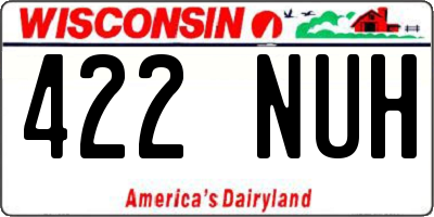 WI license plate 422NUH